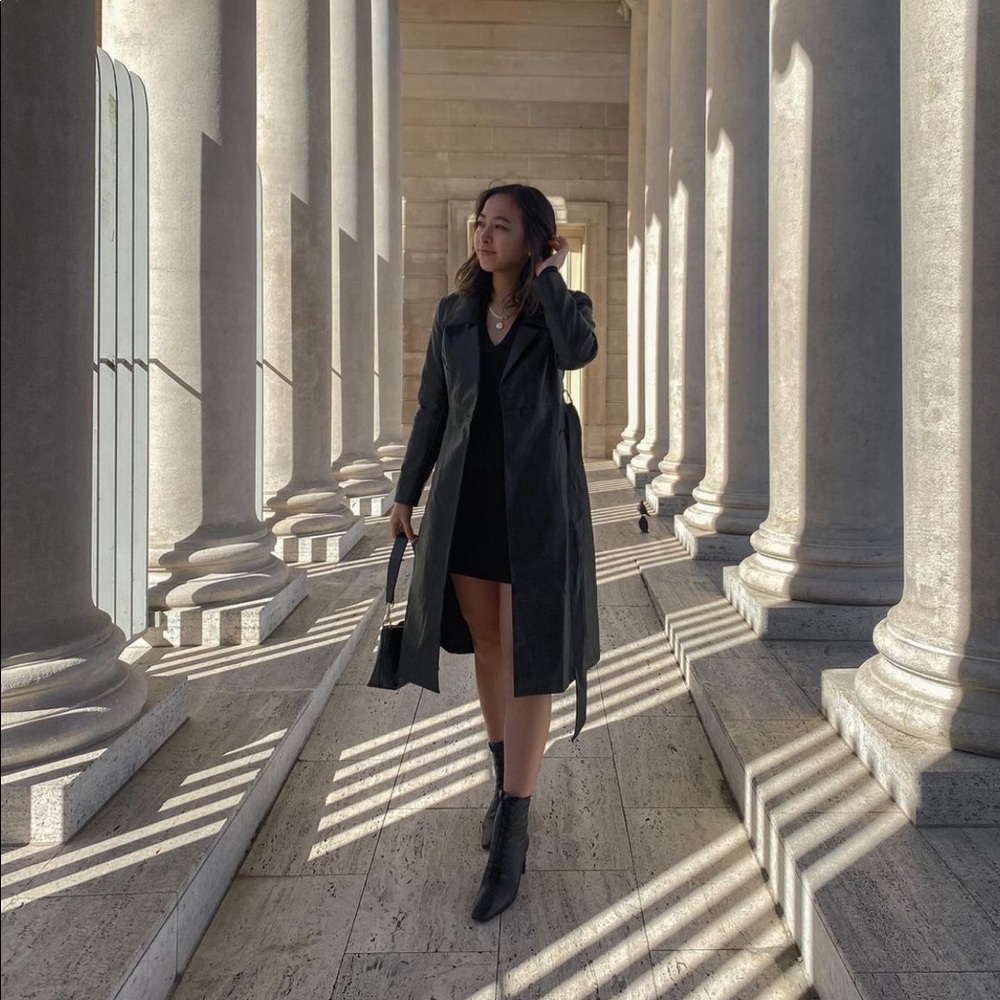 Jolie Faux Leather Trenchcoat (XS)